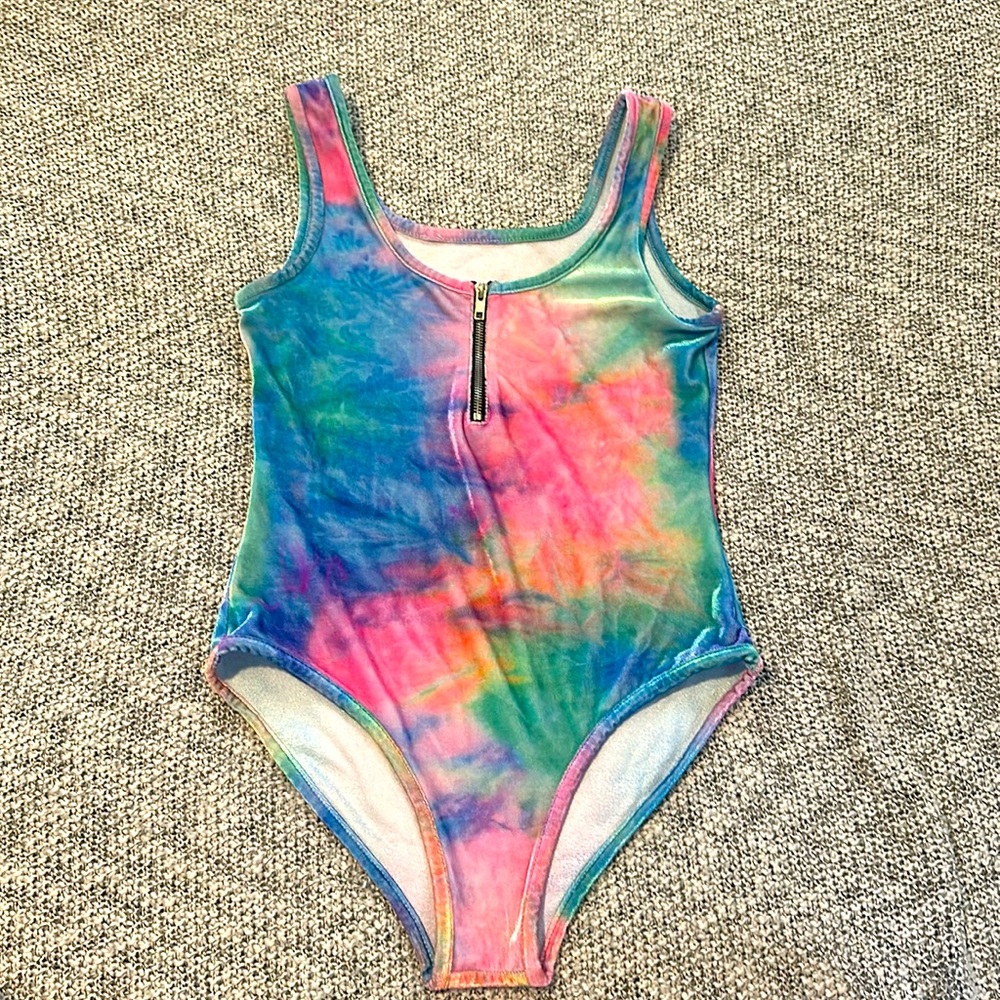 IHeartRaves Tie Dye Velvet Body Suit